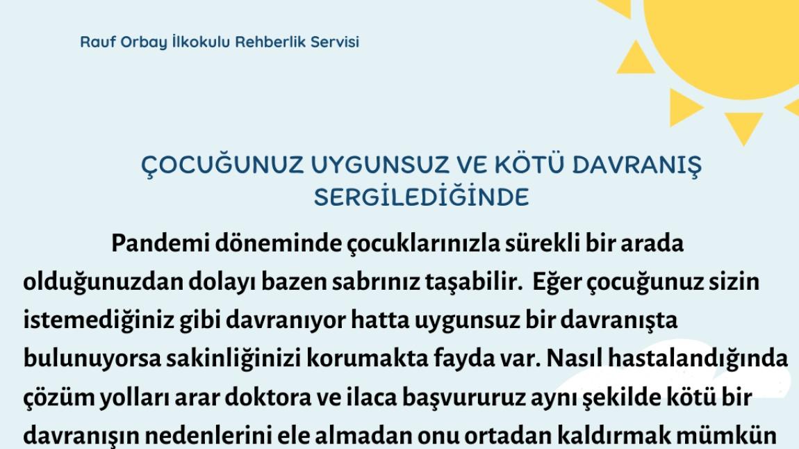 Rehberlik Servisinden Mesaj Var. Çocuğunuz Uygunsuz ve Kötü Davranış Sergilediğinde nasıl davranmalısınız?